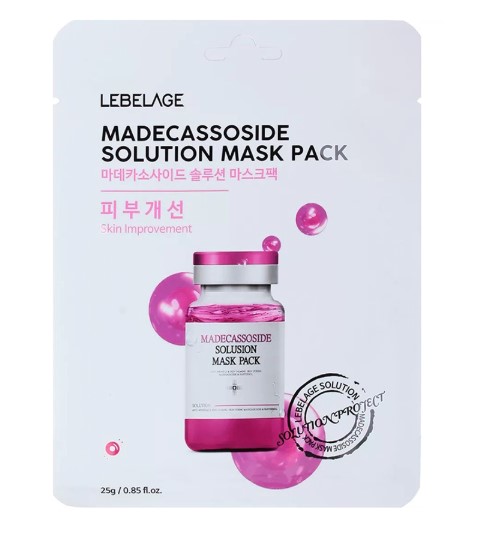 Маска тканевая для лица с мадекассосидом / Lebelage Madecassoside Solution Mask Pack 25 гр