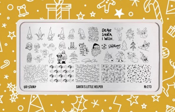 Пластина для стемпинга 273 Santa's Little Helper Go! Stamp