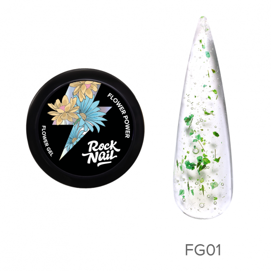 Гель для наращивания FLOWER Power FG01 Gardenia Gang, 10мл RockNail