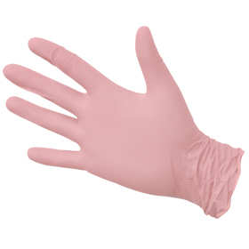 Перчатки нитриловые смотровые Nitrile Розовые р.XS
