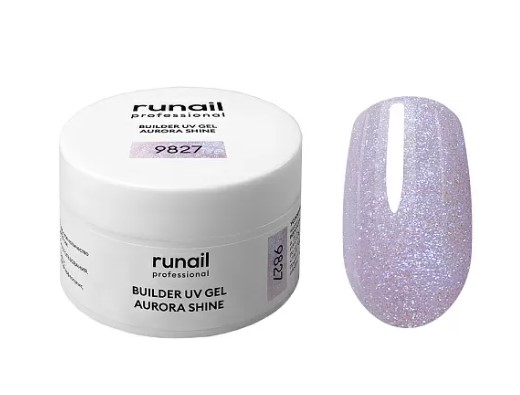 Моделирующий УФ-гель c шиммером BUILDER UV GEL AURORA SHINE, 15г №9827