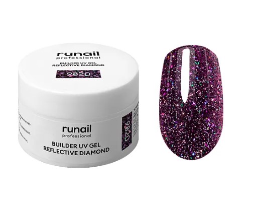 Моделирующий УФ-гель светоотражающий BUILDER UV GEL REFLECTIVE DIAMOND, 15г №9820