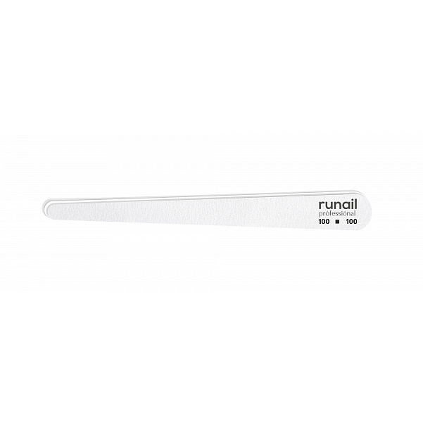 Профессиональная пилка для искусственных ногтей (белая, капля, 100/100) №4809 RuNail