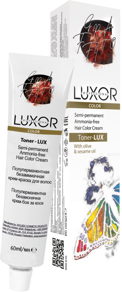 0.26 Прозрач.фиолетов.красн.TonerLUX Полуперманент.безаммиач.крем-краска LUXORProfessional 60 мл ЧЗ