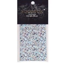 Фольга переводная №108 Матрица серебро голограмма Nail Club
