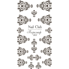 Трафарет для росписи Барельеф 001 Nail Club