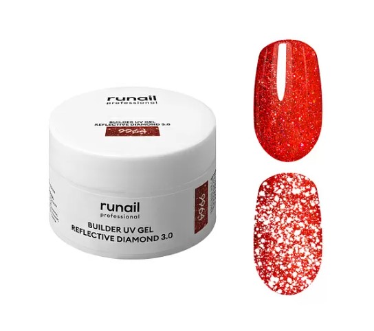 Моделирующий УФ-гель светоотражающий BUILDER UV GEL REFLECTIVE DIAMOND 3.0, 15г №9964