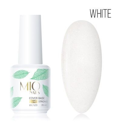 База камуфлирующая с шиммером Luxe Shimmer White 15 мл, MIO Nails ЧЗ