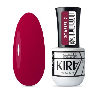 Гель-лак SCARLET 002 10 мл KIRA