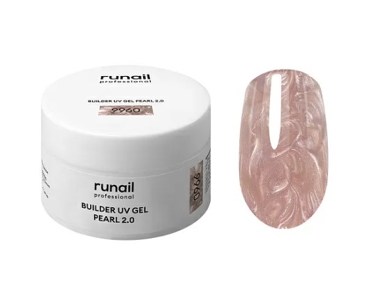Моделирующий УФ-гель c жемчужным эффектом BUILDER UV GEL PEARL 2.0, 15г №9960