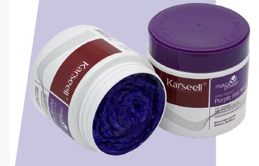 Маска нейтрализатор желтизны для блондинок 500мл Karseell MACA ESSENCE PURPLE HAIR
