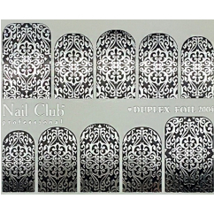 Слайдер-дизайн 2004 фон - чёрная фольга узор - серебро фольга NC