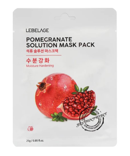 Маска тканевая для лица Гранат / Lebelage Pomegranate Solution Mask Pack 25 гр