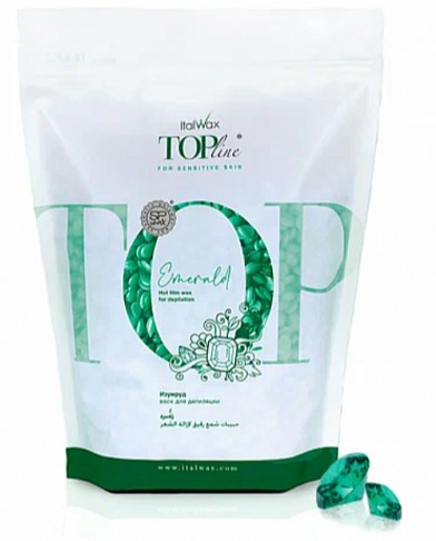 Воск горячий (пленочный)  ITALWAX Top Line Emerald (Изумруд) гранулы 750гр