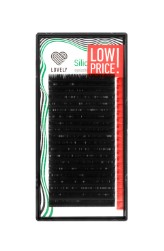 Ресницы черные "Silicone" LOW PRICE 0.10/C+/13мм (20 линий) Lovely