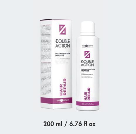 Восстанавливающий мусс "RECONSTRUCTION MOUSSE" DOUBLE ACTION, 200 мл Hair company
