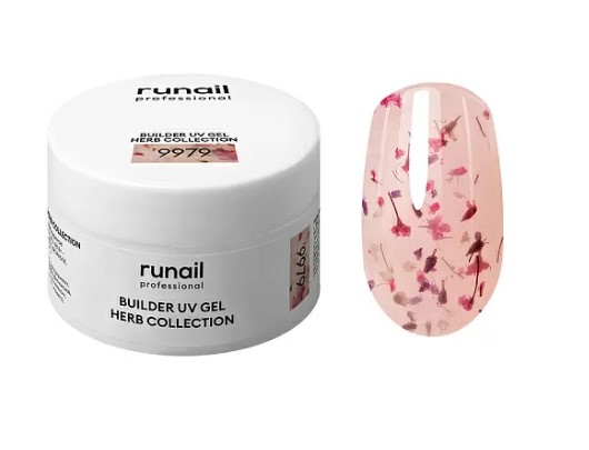 Моделирующий УФ-гель с сухоцветами BUILDER UV GEL HERB COLLECTION, 15г №9979 ЧЗ
