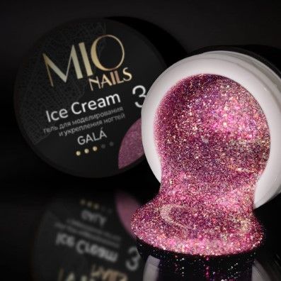 Гель для моделирования ногтей Ice Cream Gel Gala 03 13 г, MIO Nails ЧЗ