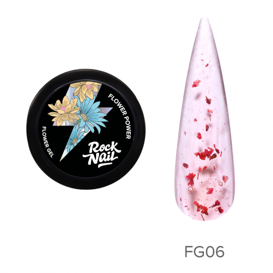 Гель для наращивания FLOWER Power FG06 Petals And Spikes, 10мл RockNail