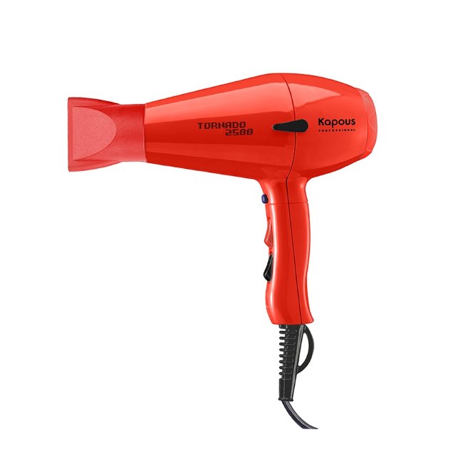 Фен профессиональный для укладки волос "Tornado 2500" Kapous, красный