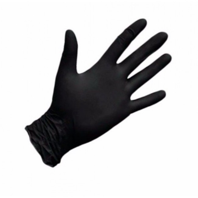 Нитриловые перчатки неопудренные нестерильные "Nitrile Hands Clean" Kapous, черные 100шт M