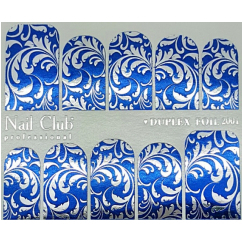 Слайдер-дизайн 2001 фон - синяя фольга узор - серебро фольга NC