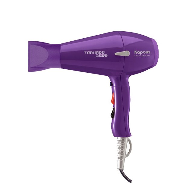 Фен профессиональный для укладки волос "Tornado 2500" Kapous, фиолетовый