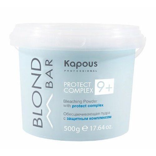 Обесцвечивающая пудра с защитным комплексом 9+ Blond Bar 500г Kapous ЧЗ