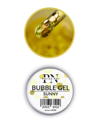 BUBBLE GEL Sunny гель для дизайна с крупным глиттером, 5г Patrisa Nail