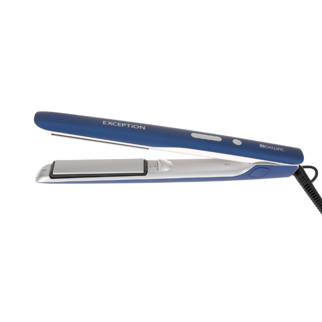 03-405 Blue Щипцы для выпрямления волос DEWAL Exception 23х87мм, с терм., титан-турмалин покр, 40Вт