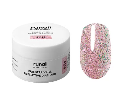 Моделирующий УФ-гель светоотражающий BUILDER UV GEL REFLECTIVE DIAMOND, 15г №9819