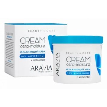 Увлажняющий крем с церамидами и мочевиной (10%) Cera-Moisture Cream, 550мл ARAVIA Professional