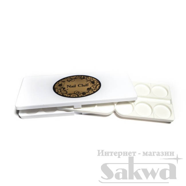 Палитра для гелей декорированная золото с чёрным "Nail Club"