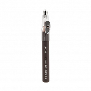 Восковой карандаш для бровей TINTED WAX FIXATOR №02 (темно-коричневый), CC Brow