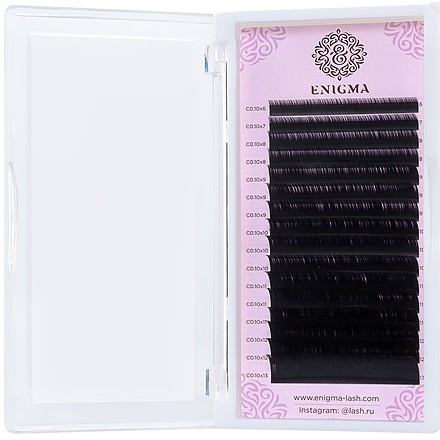 Ресницы черные Enigma 0,07/C/12 mm (16 линий)