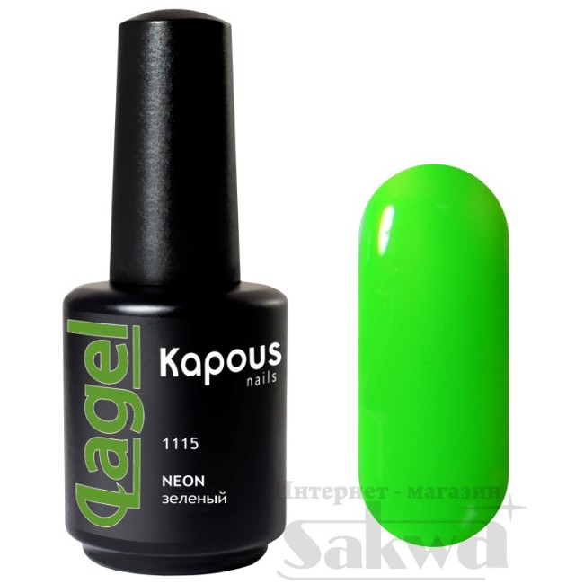 1115 "Neon" зеленый гель-лак LAGEL 15мл