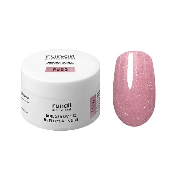 Моделирующий УФ-гель светоотражающий BUILDER UV GEL REFLECTIVE NUDE, 15г №9653 ЧЗ