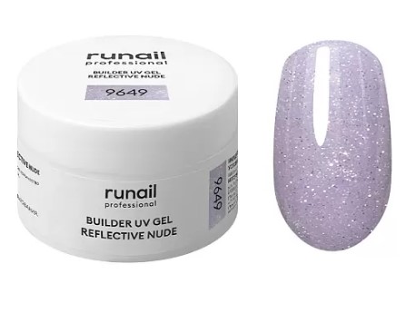 Моделирующий УФ-гель светоотражающий BUILDER UV GEL REFLECTIVE NUDE, 15г №9649