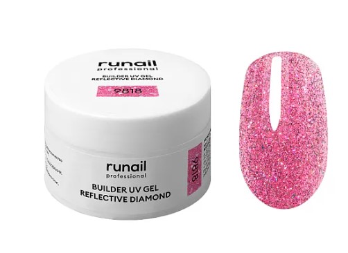 Моделирующий УФ-гель светоотражающий BUILDER UV GEL REFLECTIVE DIAMOND, 15г №9818