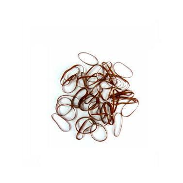 RES033 Резинки для волос DEWAL, силиконовые, коричневые, midi 50 шт/уп