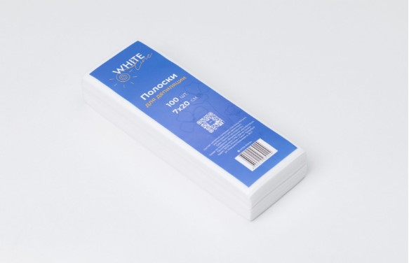 Полоска для депиляции 7*20 спанбонд 80гр/м2 White Line 100шт