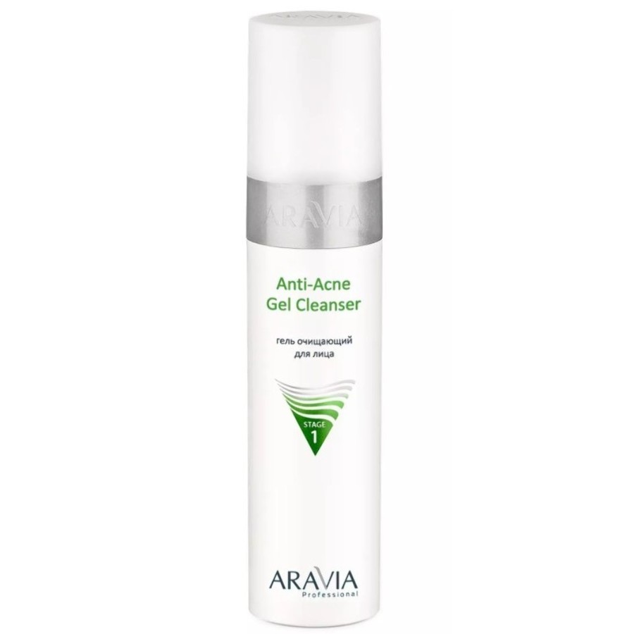 Гель очищающий для жирной и проблемной кожи лица Anti-Acne Gel Cleanser, 250 мл ARAVIA Professional