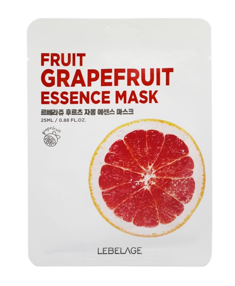 Маска тканевая для лица с экстрактом грейпфрута / Lebelage Fruit Grapefruit Essence Mask 25 мл