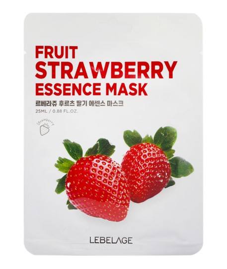Маска тканевая для лица с экстрактом клубники / Lebelage Fruit Strawberry Essence Mask  25 мл