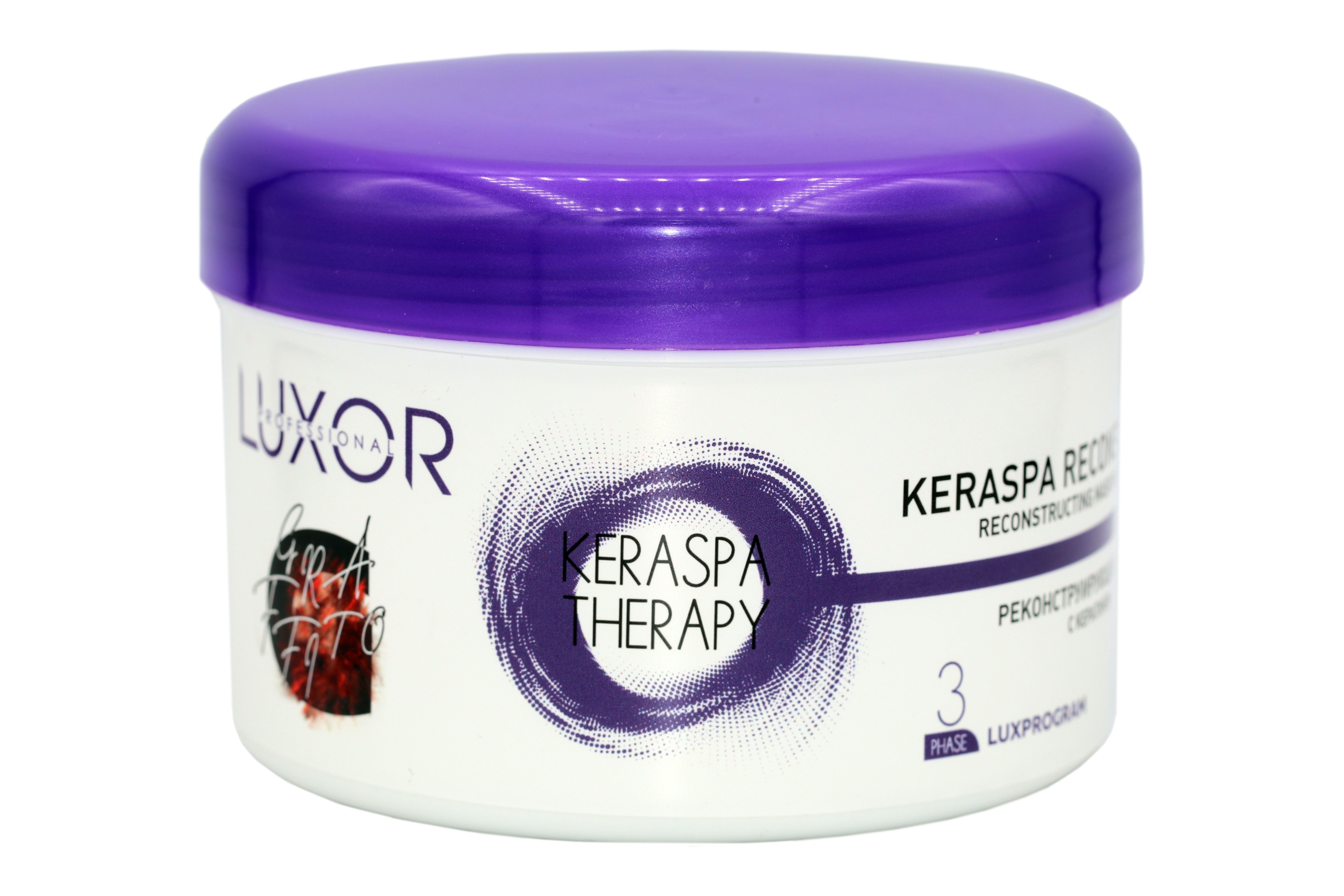 Реконструир. маска с фитокератином из семян каннабиса и рисовым протеином KERASPA REINFORCE.LUXOR