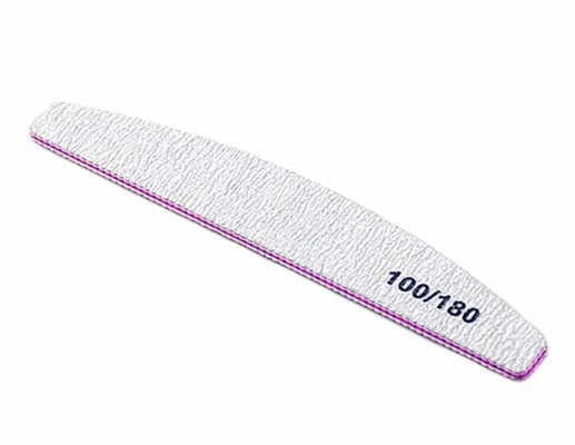 Пилочка полумесяц для ногтей (на вспененной основе) 100/180