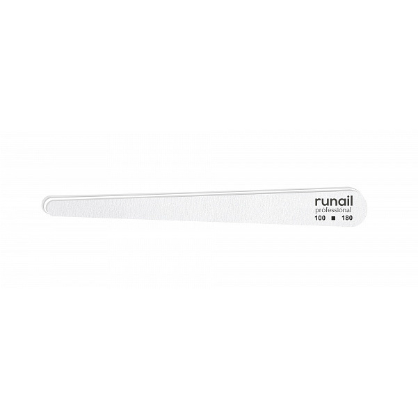 Профессиональная пилка для искусственных ногтей (белая, капля, 100/180) №4810 RuNail