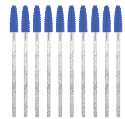 Щеточки для ресниц и бровей одноразовые голубые с глиттером, 10шт IC