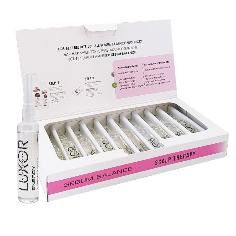 Интенсивный лосьон-комплекс для жирной кожи головы LUXOR Professional - 10х10 мл