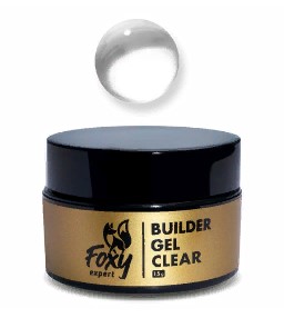Гель для наращивания прозрачный Builder gel, 15г FOXY expert